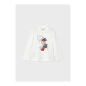 Mayoral Girls Ivory with Red Turtleneck Top